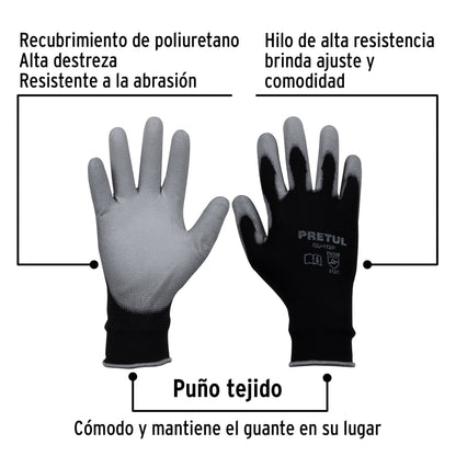 Guantes de nylon recubiertos de poliuretano, G, Pretul GU-113P 20031 MM00