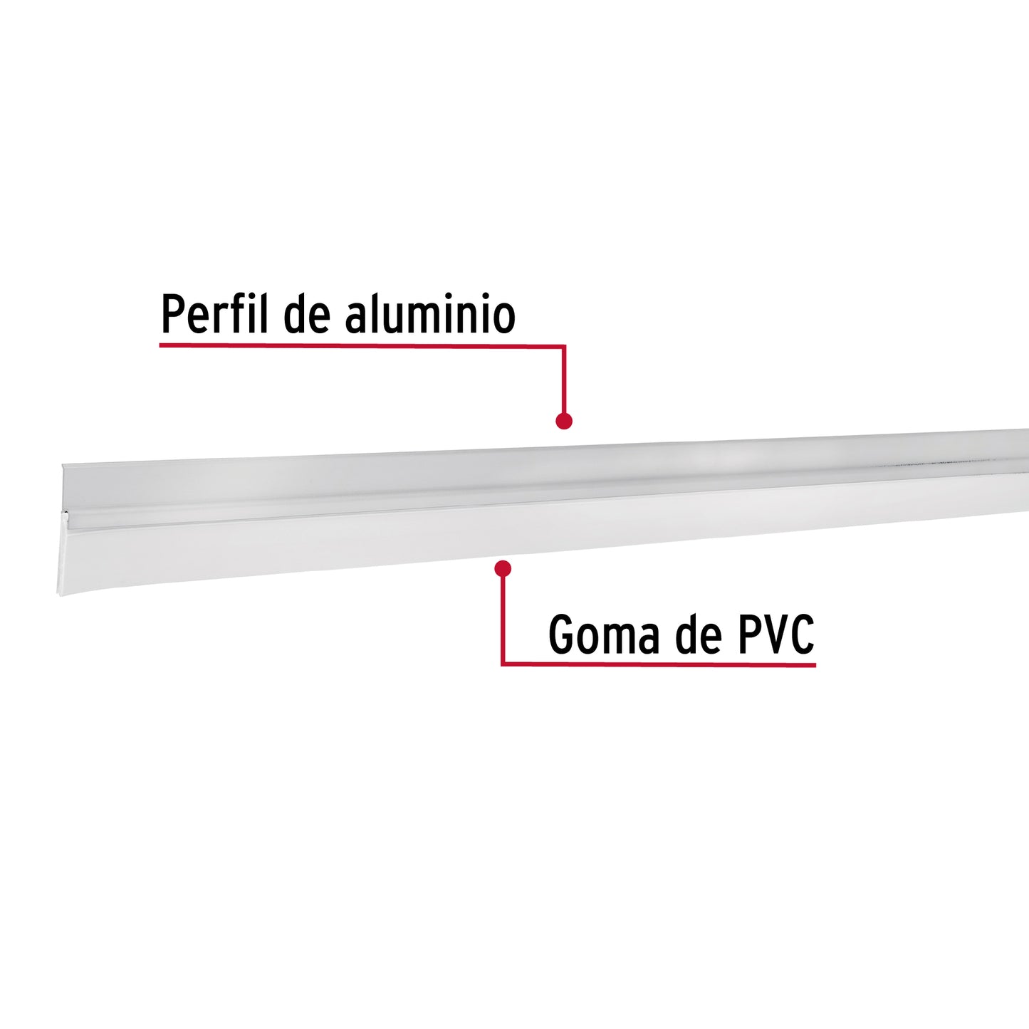 Guardapolvo fijo de 100 cm, aluminio, Hermex GUPO-100A 43030 MM0