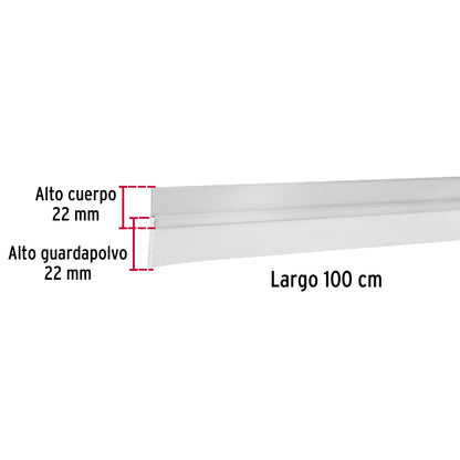 Guardapolvo fijo de 100 cm, aluminio, Hermex GUPO-100A 43030 MM0