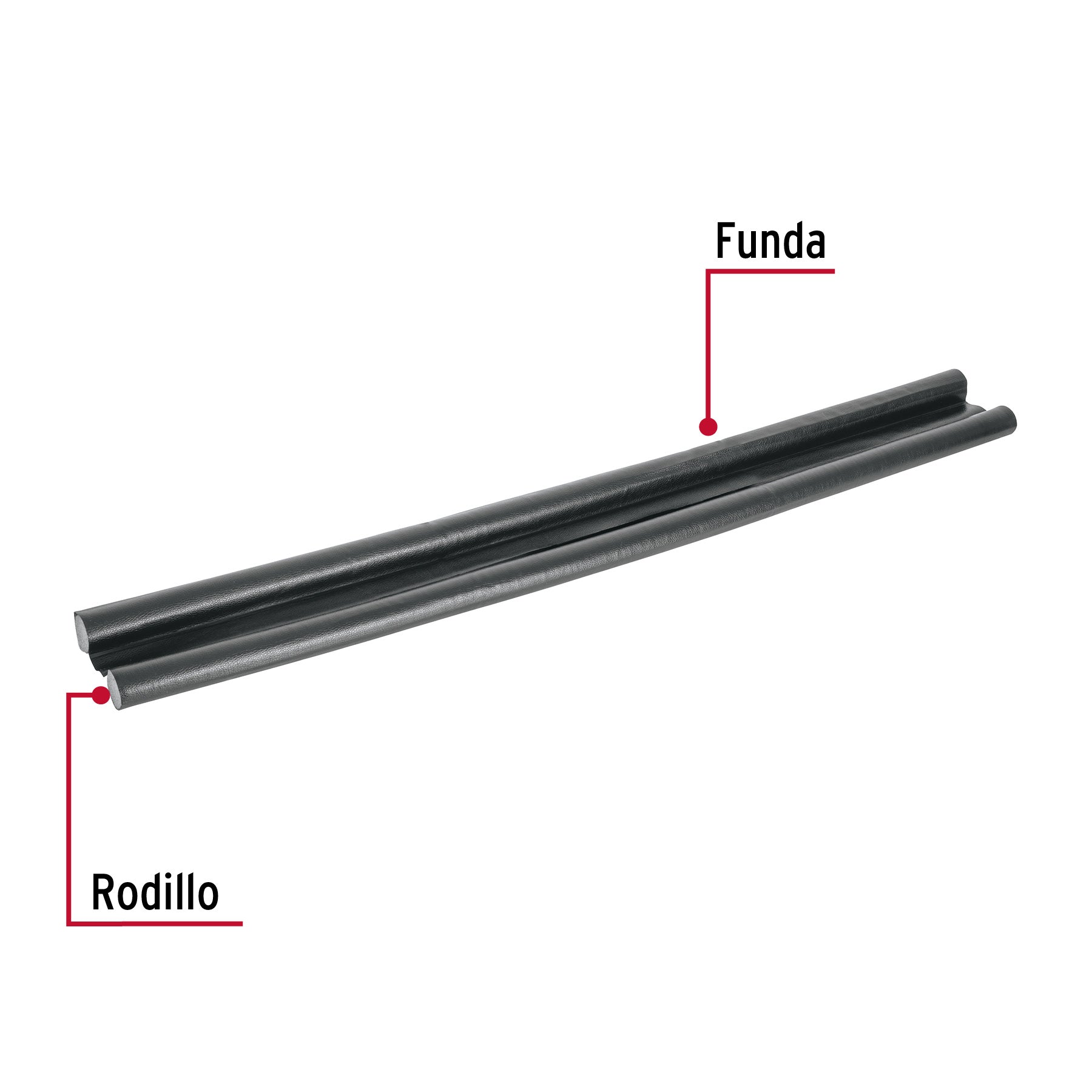 Guardapolvo con funda 100 cm, negro, Hermex GUPO-102 46364 MM00