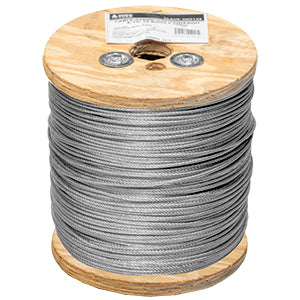 CABLE DE ACERO GALVANIZADO 7X7 MEDIDA 1/16" LARGO 457M