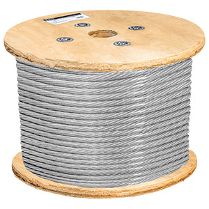 CABLE DE ACERO GALVANIZADO 7X19 MEDIDA 1/4" LARGO 100M