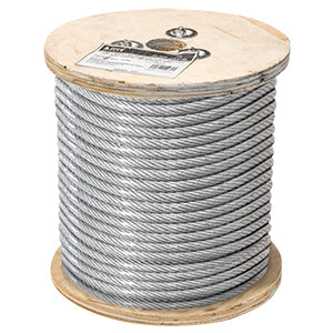 CABLE DE ACERO GALVANIZADO CON FORRO PVC 7X7 MEDIDA 1/16"-3/32"