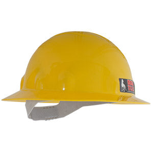 CASCO DE SEGURIDAD TIPO ALA ANCHA, COLOR AMARILLO