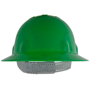 CASCO DE SEGURIDAD TIPO ALA ANCHA, COLOR VERDE