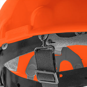 CASCO DE SEGURIDAD TIPO CACHUCHA CON SUSPENSIÓN MATRACA NARANJA