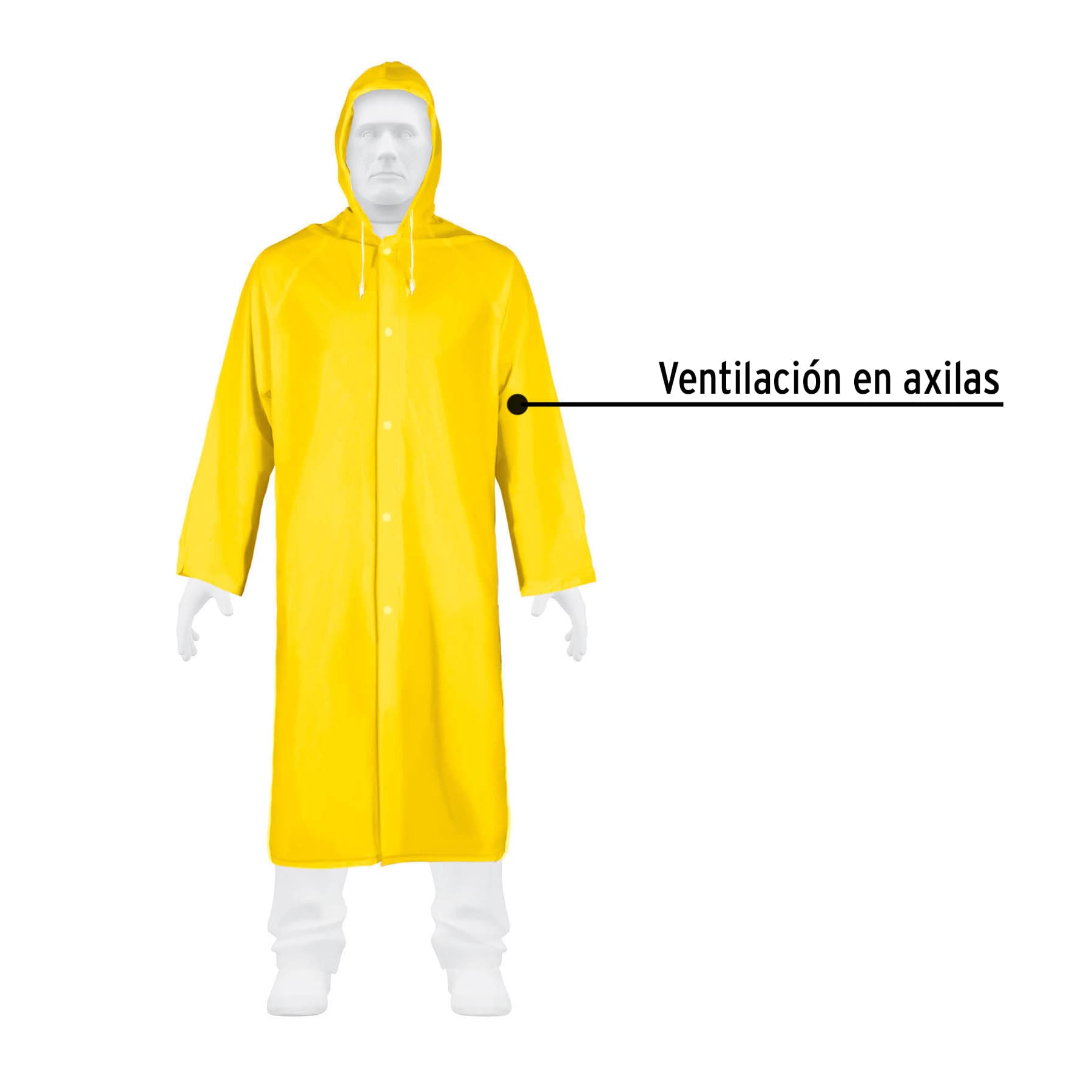 Gabardina impermeable ligera de PVC, talla G, Pretul IMPER-L-P 29964 MM0