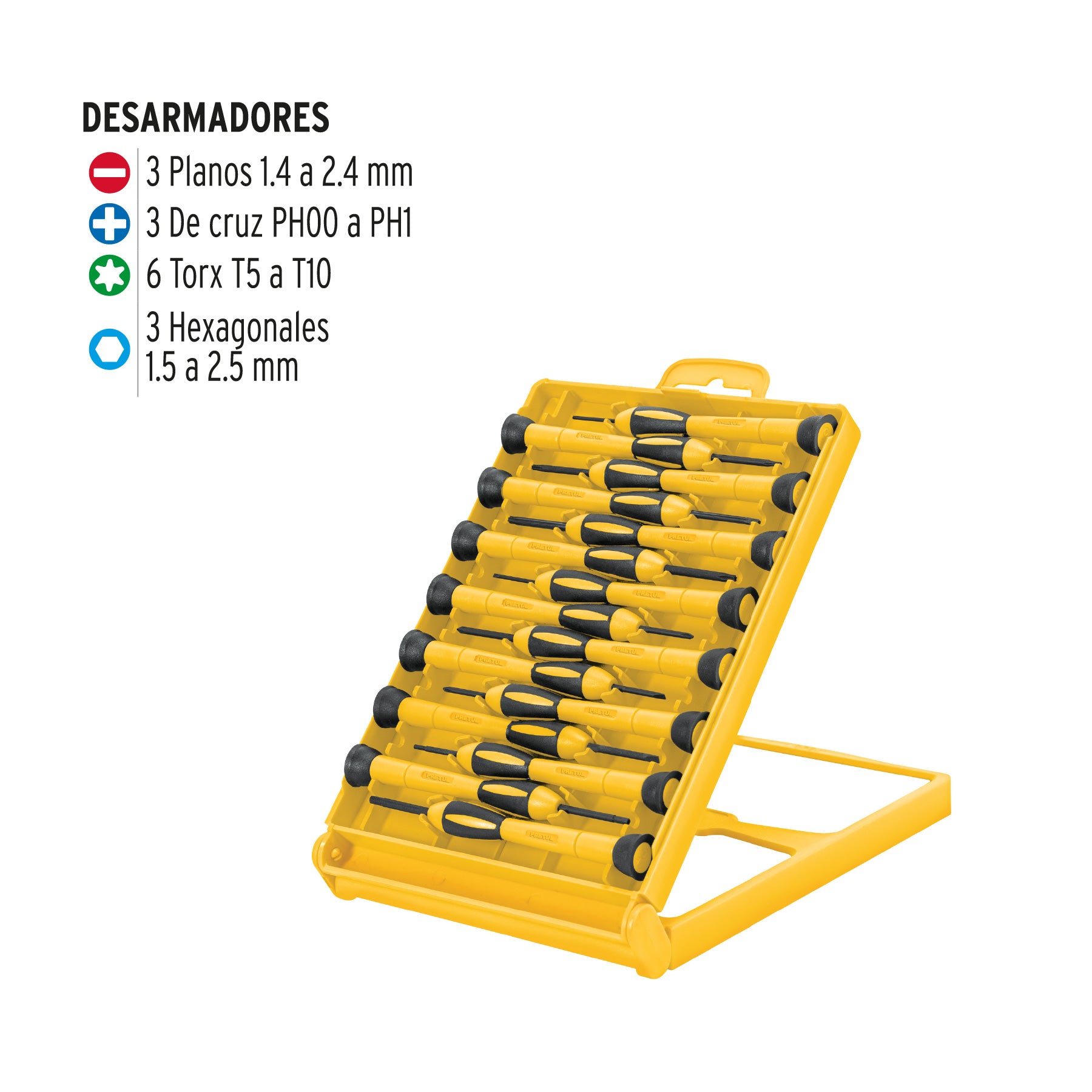 Juego con 15 desarmadores de precisión, Pretul J-DEJ-15 21383 MM00