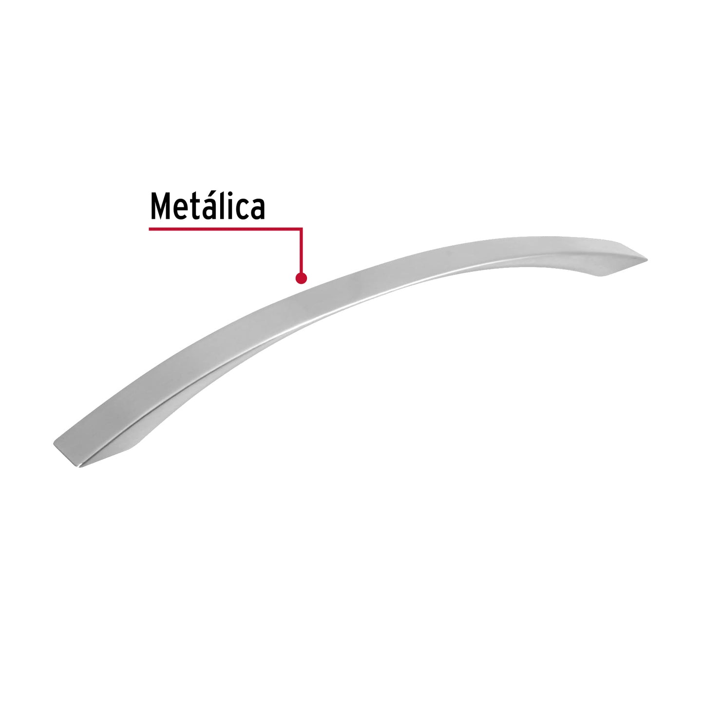 Jaladera metálica de 160mm estilo 'Moderno', níquel satinado JAL-0712 43378 MM00