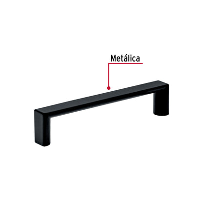 Jaladera de 96mm estilo 'Andamio' acabado negro, Hermex JAL-0961 45639 MM00