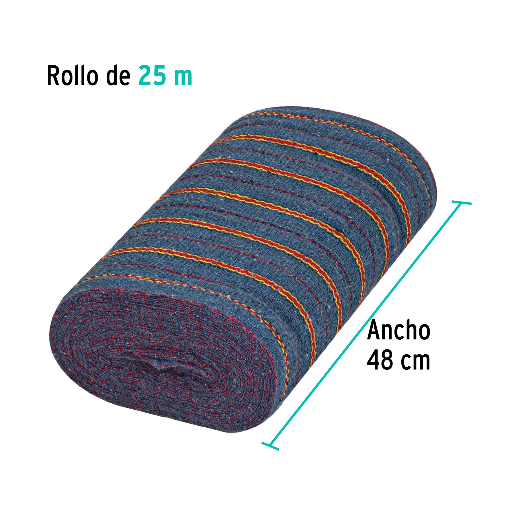 Rollo de 25 m de jerga plana gris, Klintek JER-25GP 57102 MM1