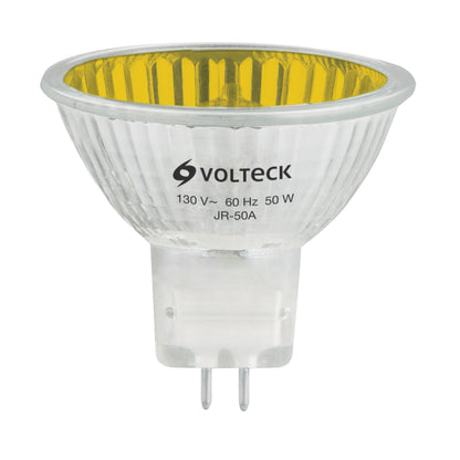 Lámpara de halógeno amarillo 50 W tipo MR16 en caja, Volteck JR-50A 47256 MM00