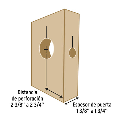 Juego de 4 piezas para instalar cerraduras, Pretul KIT-4P 26038 MM00