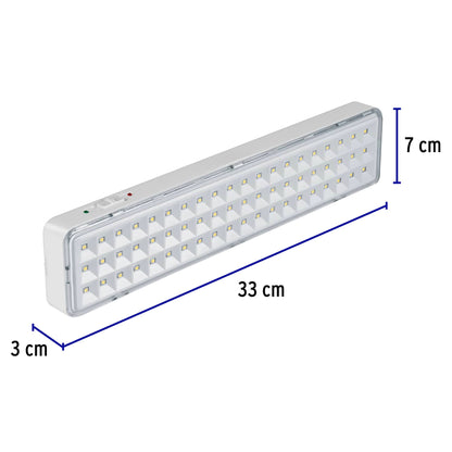 Lámpara de emergencia de 60 Leds 300 lm recargable, Volteck LAE-60 43008 MM0