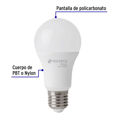 Pack de 4 lámparas LED A19 14 W (equiv. 75 W), luz de día LED-100FBX4 28007 MM1