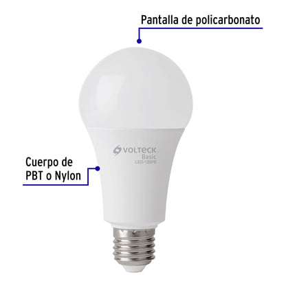 Pack de 4 lámparas LED A19 16 W (equiv. 100 W), luz de día LED-125FBX4 28008 MM1