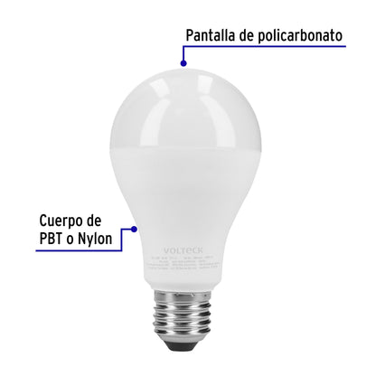 Pack de 4 lámparas LED A19 18 W (equiv. 125 W), luz de día LED-125FX4 48129 MM1