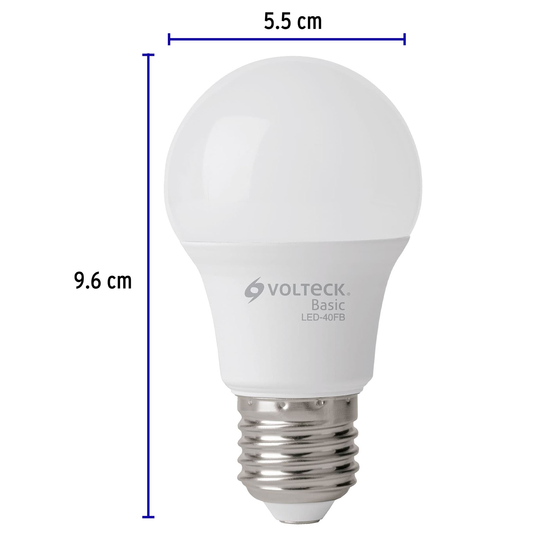 Pack de 4 lámparas LED A19 6 W (equiv. 40 W), luz de día LED-40FBX4 28004 MM1