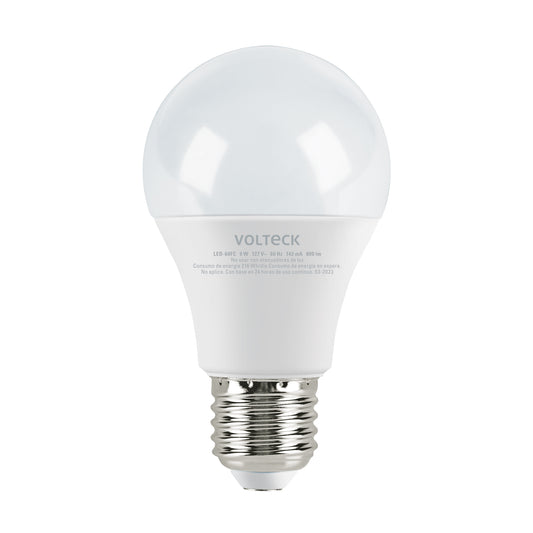 Lámpara LED A19 9 W (equiv. 60 W), luz de día, caja, Volteck LED-60FC 47546 MM1