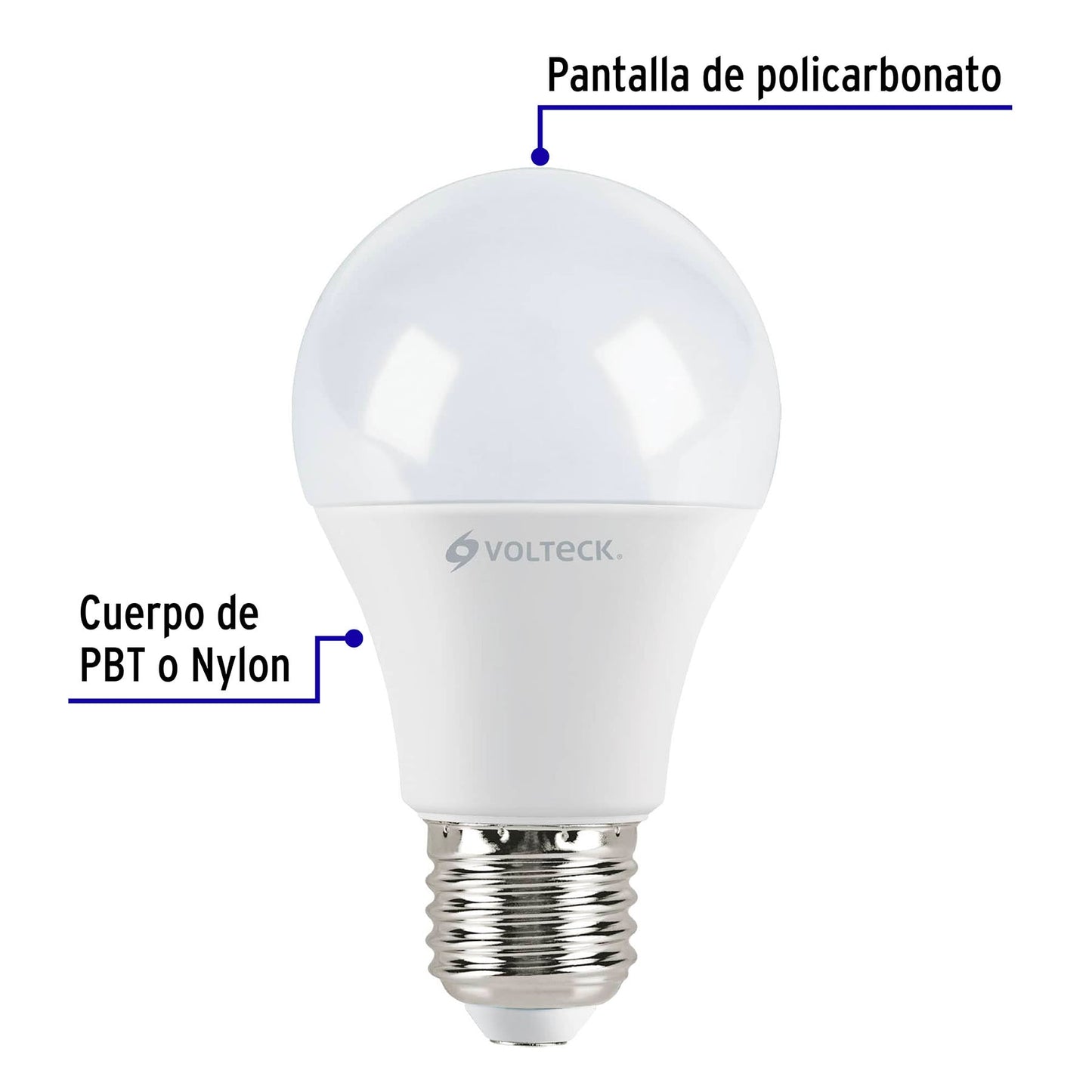 Pack de 4 lámparas LED A19 9 W (equiv. 60 W), luz de día LED-60FX4 46864 MM1