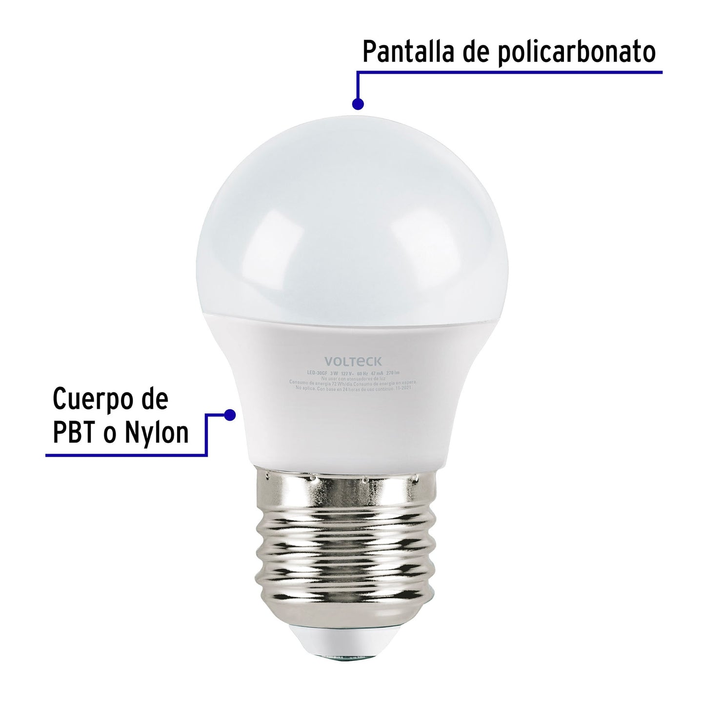 Pack de 4 lámparas LED A19 10 W (equiv. 75 W), luz cálida LED-75CBX4 27211 MM1