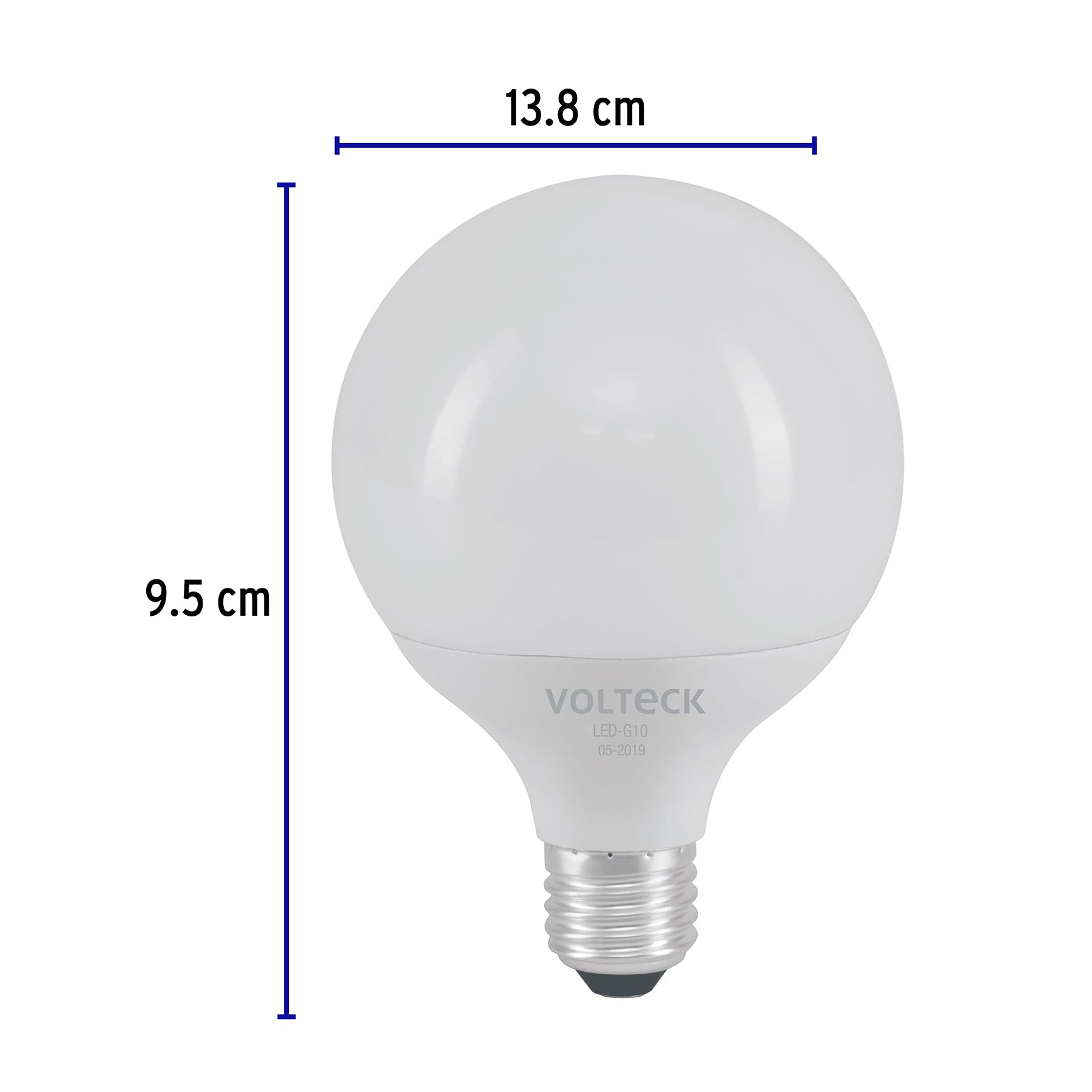 Lámpara de LED tipo globo 8 W luz de día, en caja, Volteck LED-G10 46195 MM00