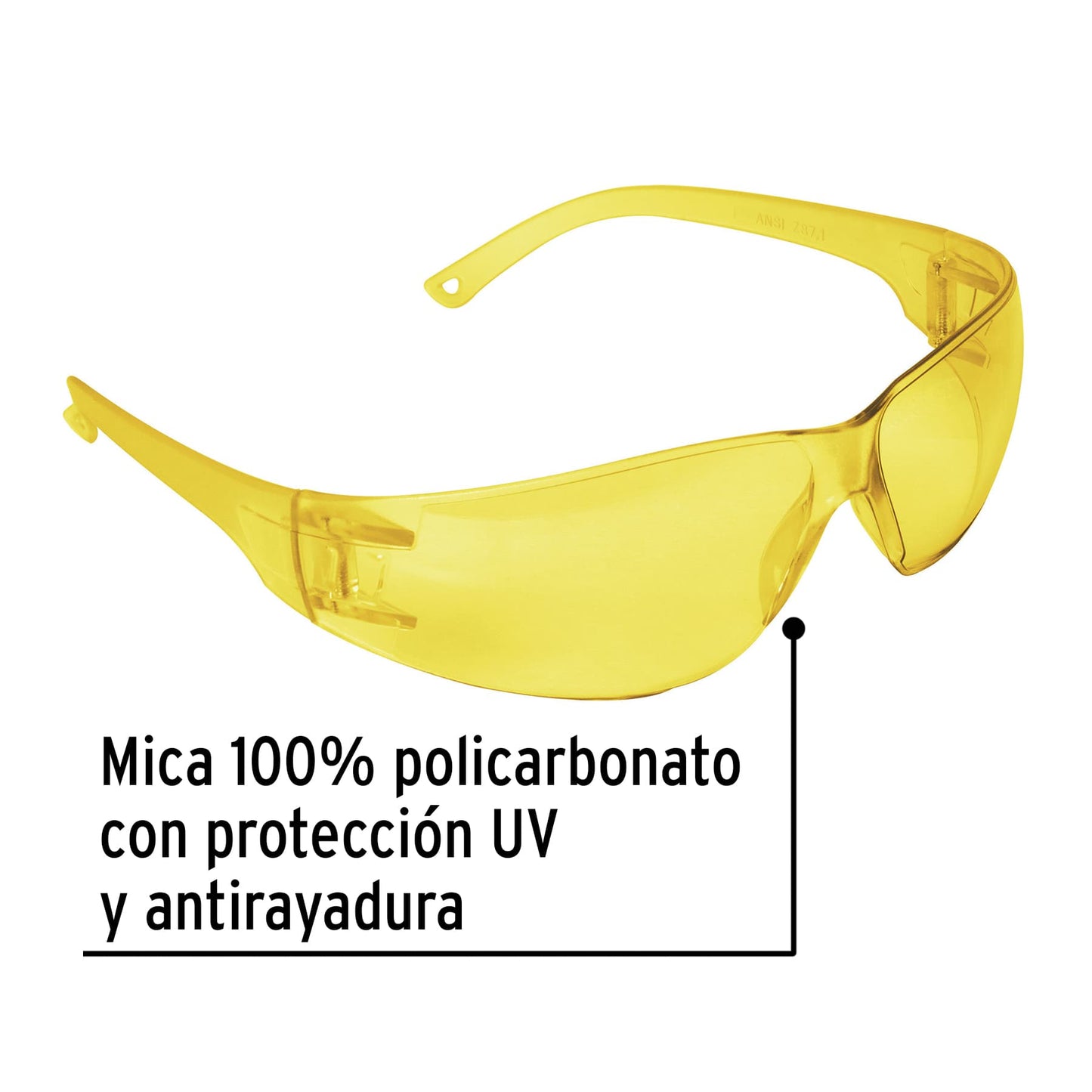 Lentes de seguridad ámbar, Pretul Lite LEN-SA-P 20403 MM00