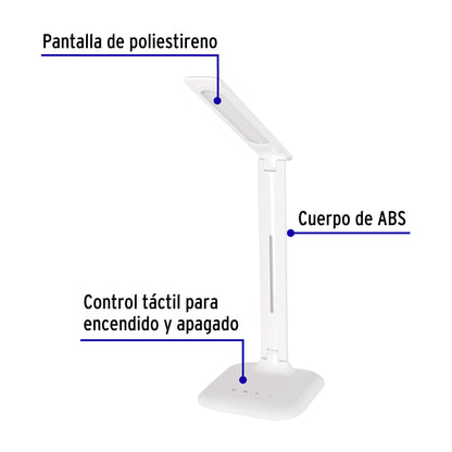 Lámpara de LED 8W 5 niveles de iluminación para escritorio LES-300L 49323 MM0