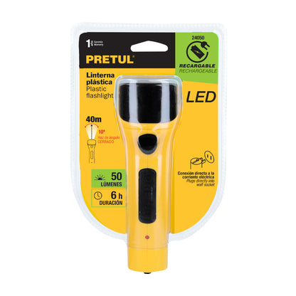 Linterna recargable de LED, 50 lúmenes, Pretul LILE-3P 24050 MM1