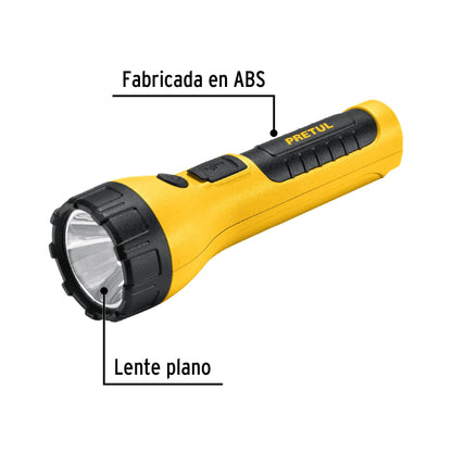 Linterna plástica recargable de LED, 120 lúmenes, Pretul LIRE-120P 26101 MM1