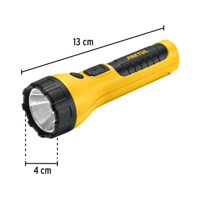 Linterna plástica recargable de LED, 120 lúmenes, Pretul LIRE-120P 26101 MM1