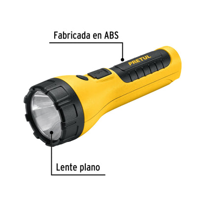 Linterna plástica recargable de LED, 180 lúmenes, Pretul LIRE-180P 26102 MM1