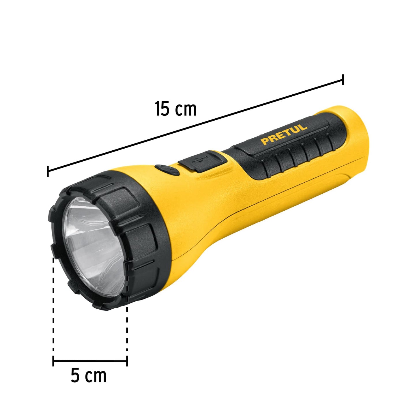 Linterna plástica recargable de LED, 180 lúmenes, Pretul LIRE-180P 26102 MM1