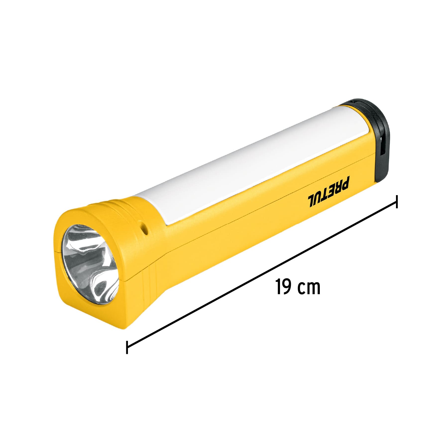 Linterna recargable con lámpara de emergencia,280 lm, Pretul LIRE-200P 26070 MM1