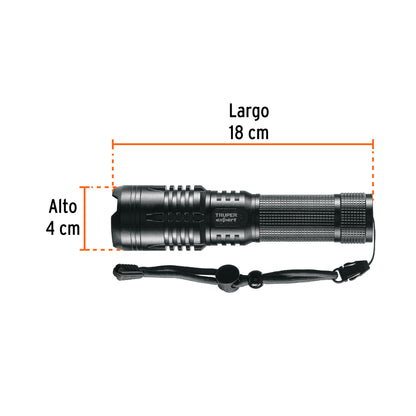 Linterna LED recargable de aluminio 670 lm, Truper Expert LIXR-2D 16778 MM0