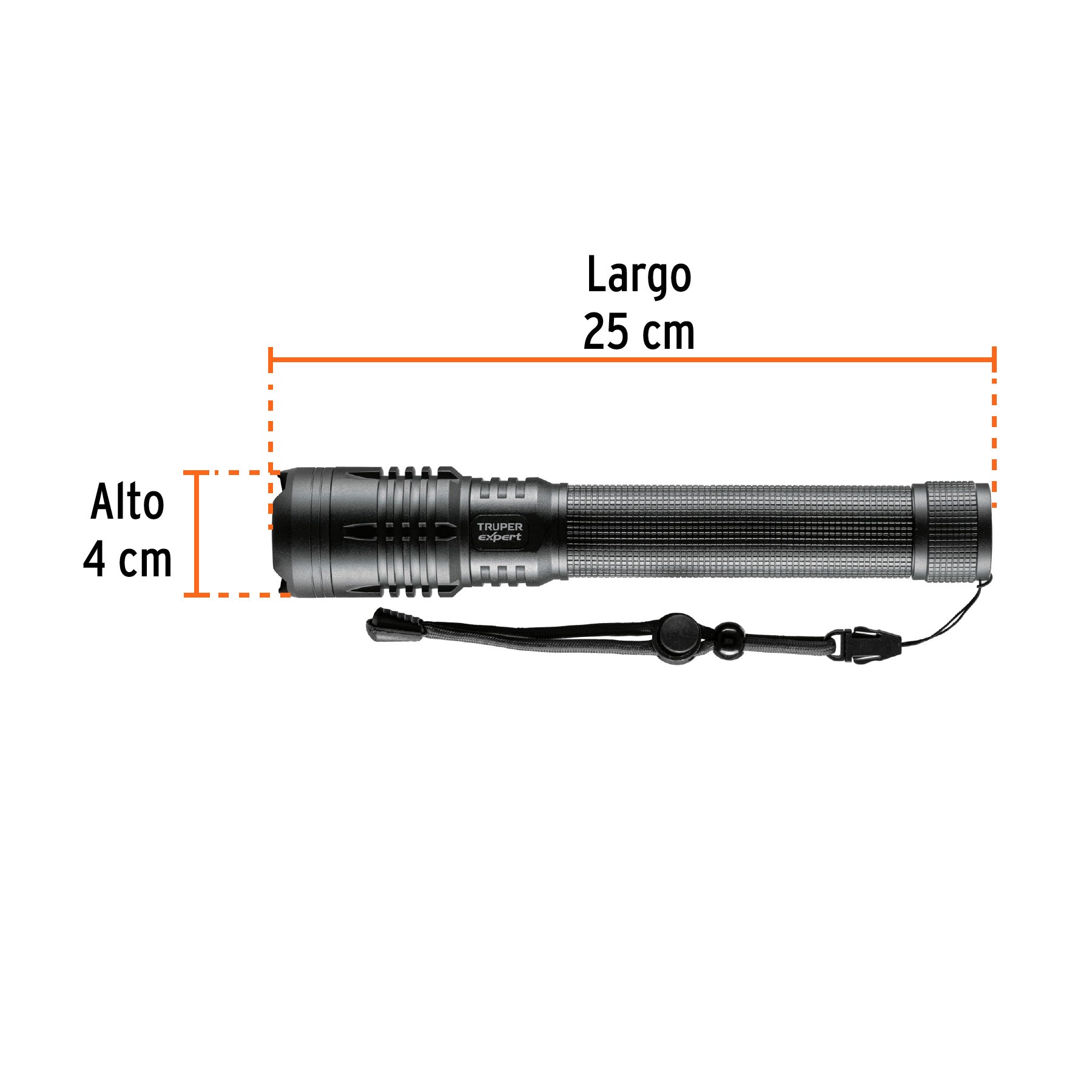 Linterna LED recargable de aluminio 820 lm, Truper Expert LIXR-3D 16779 MM0