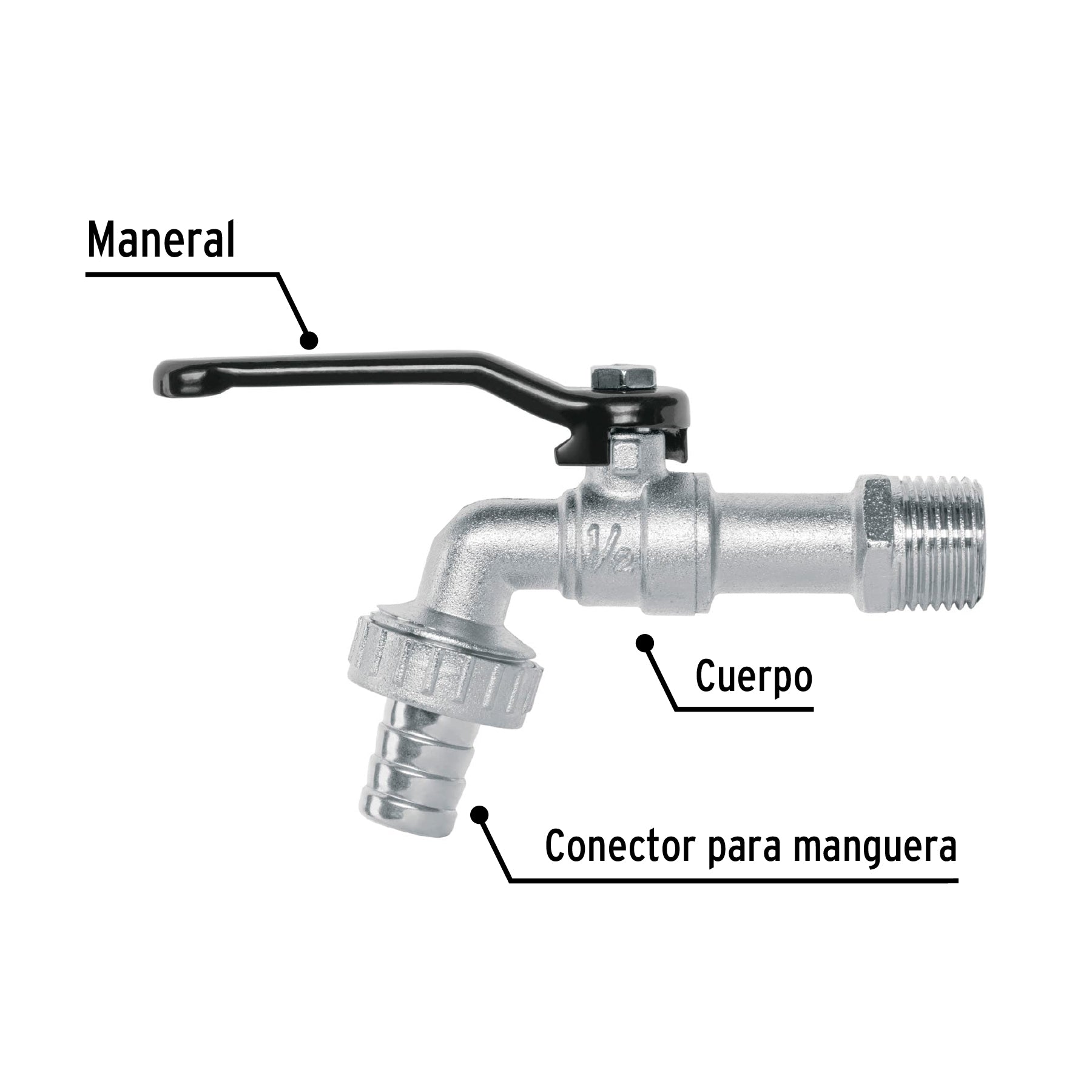 Llave de esfera, 1/2' de zinc, Pretul LL-21P 23146 MM0