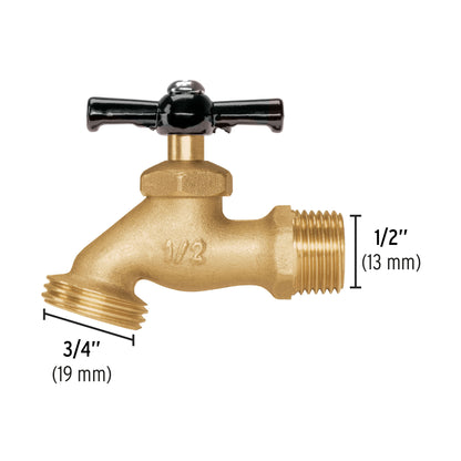 Llave para manguera, de latón 100 g 1/2', en blíster, Pretul LL-JAR-PB 23145 MM0