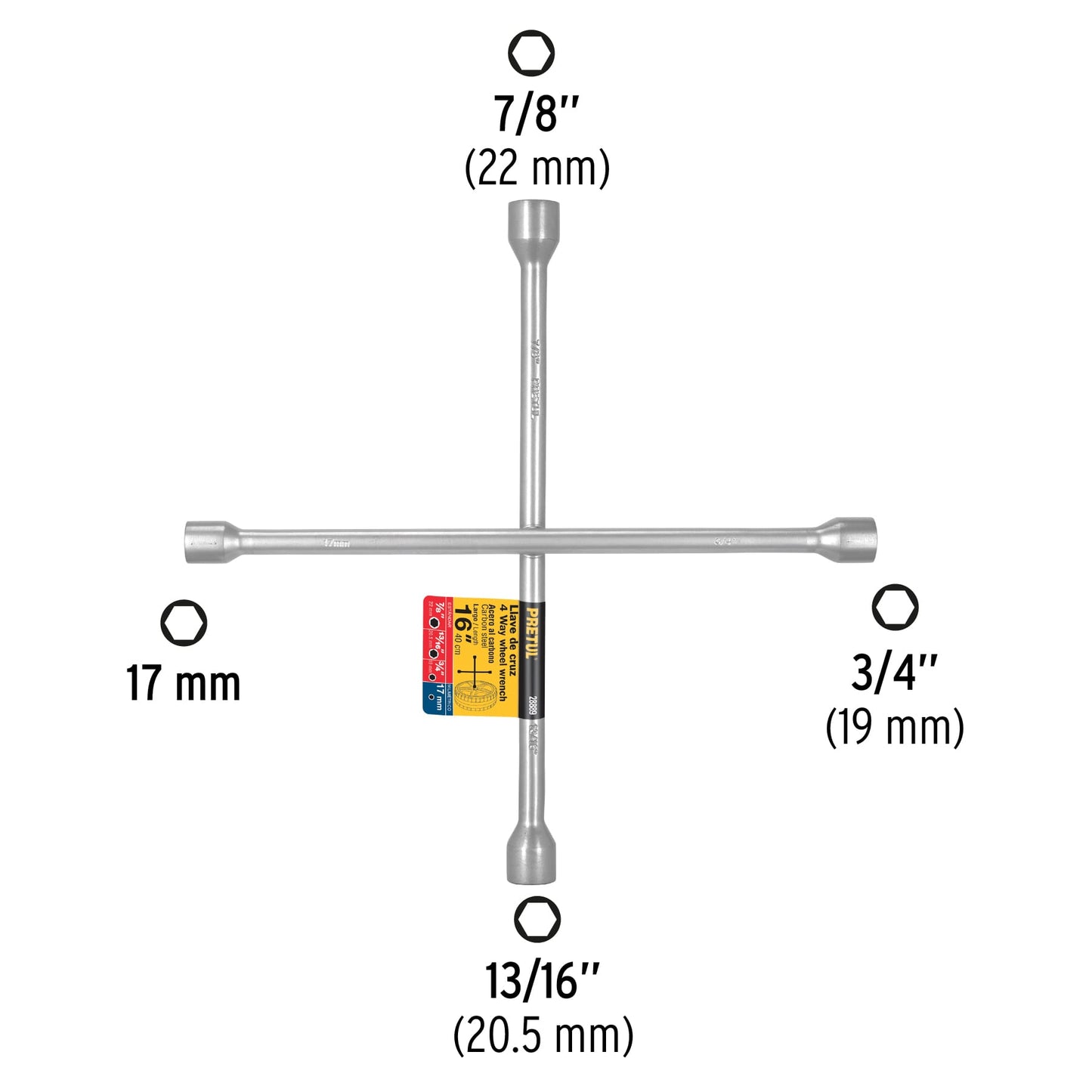 Llave de cruz 16' galvanizada, Pretul LLCR-16P 28889 MM0