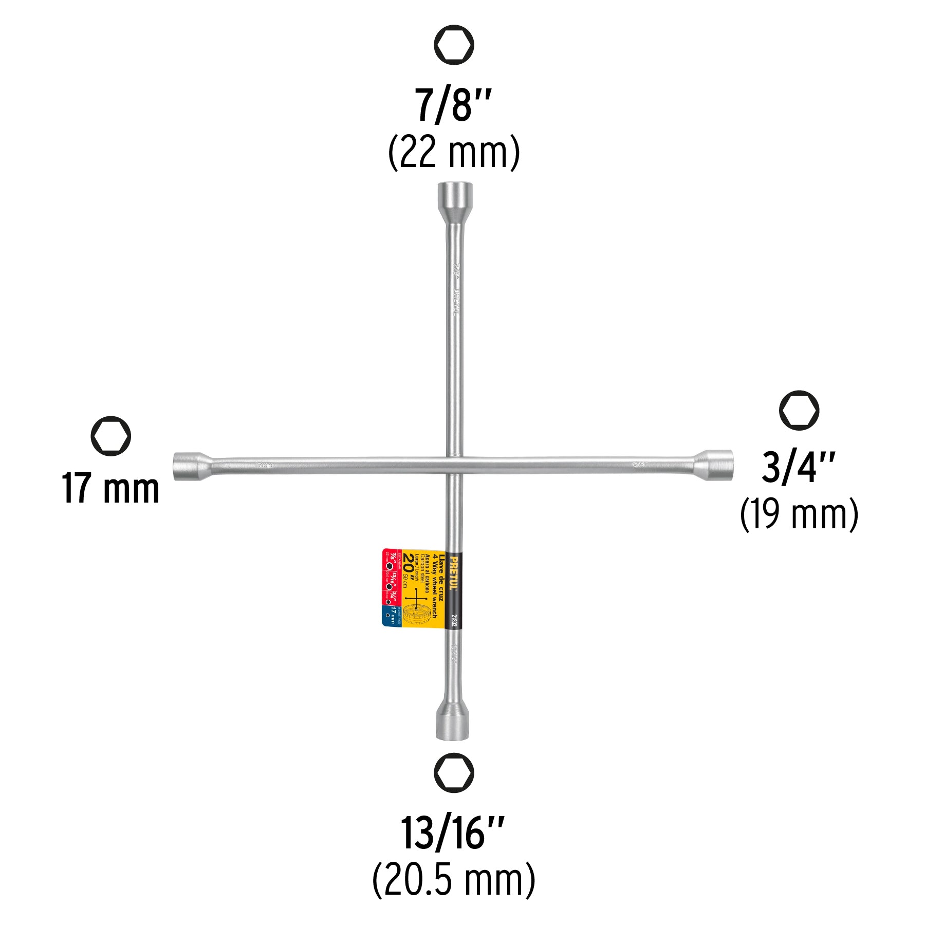 Llave de cruz 20' galvanizada, Pretul LLCR-20P 21802 MM0