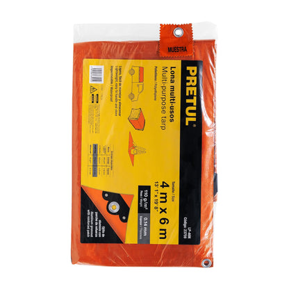 Lona 4 x 6 m, naranja, Pretul LP-46N 23759 MM0