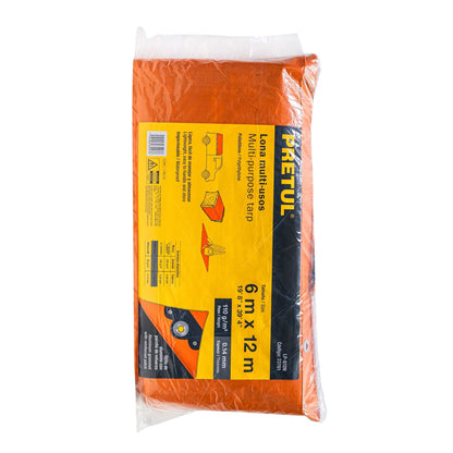 Lona 6 x 12 m, naranja, Pretul LP-612N 23761 MM0