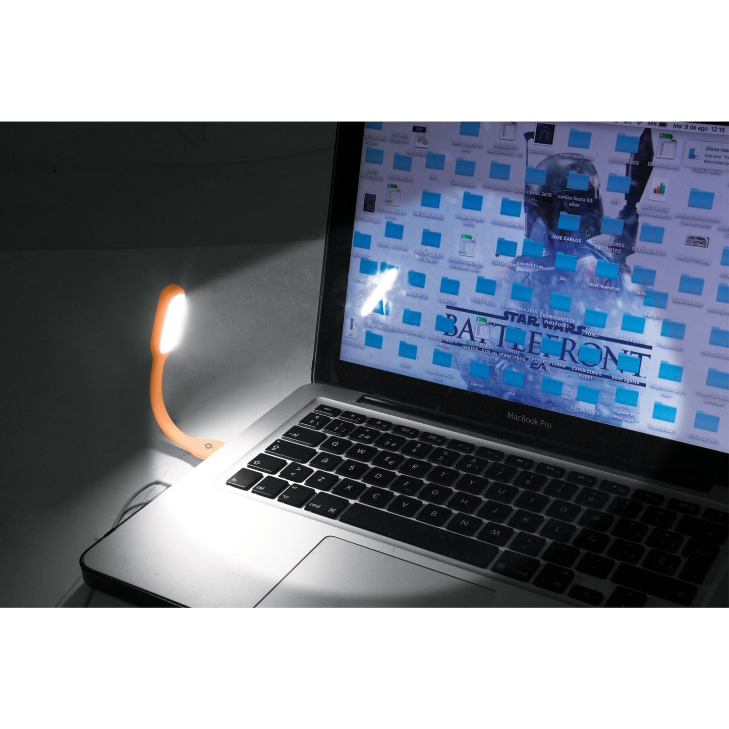 Mini-lámpara flexible de 5 LEDs 1W para puerto USB, Volteck LUZ-USB 46865 MM00