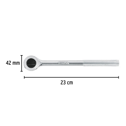 Matraca cuadro 1/2' cabeza redonda con disco, Pretul M-1245DP 27353 MM00