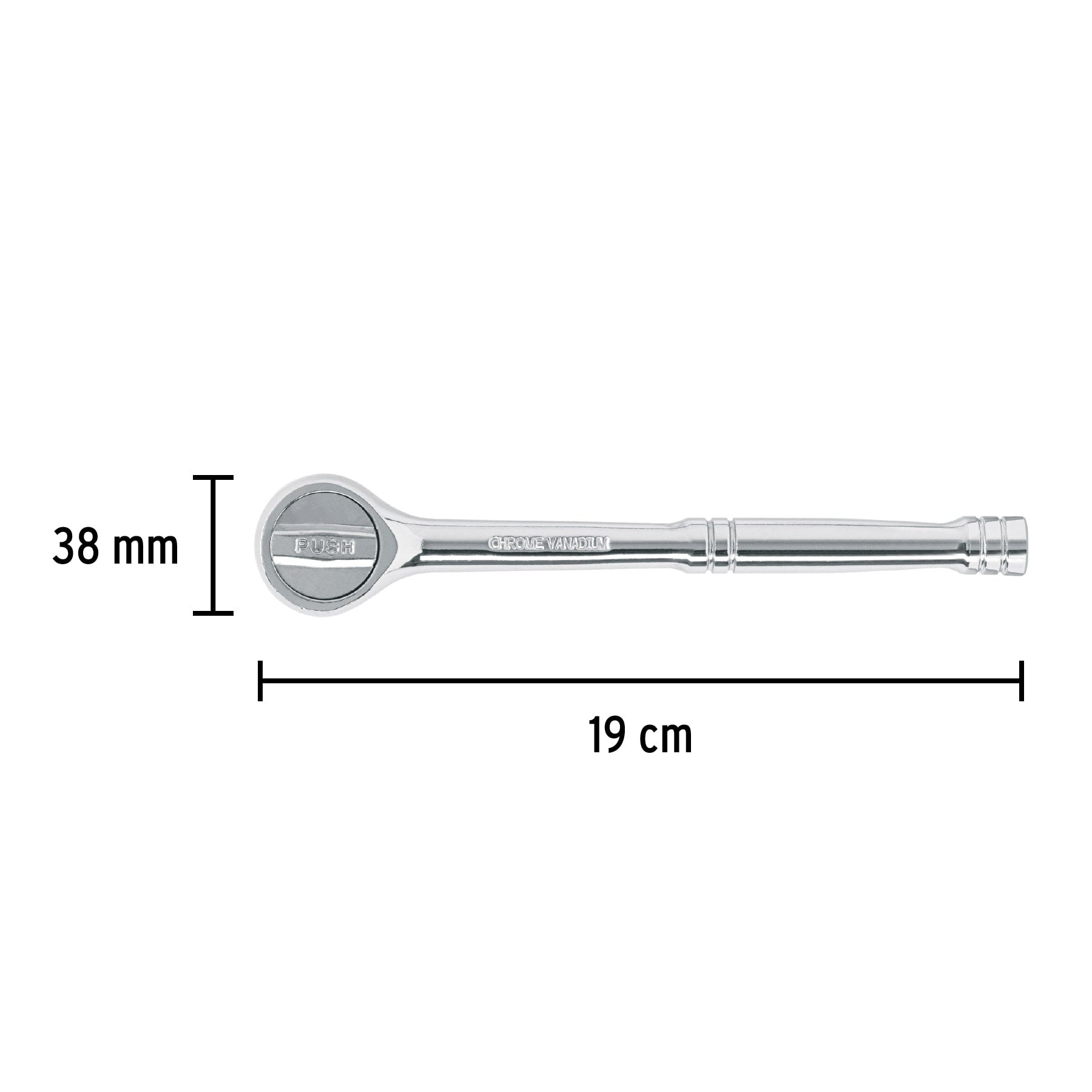 Matraca cuadro 3/8' liberación rápida cabeza redonda, Pretul M-3845P 27352 MM00