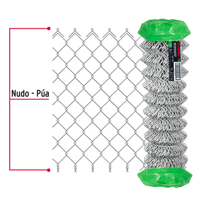 Rollo 20m x 1.25 m malla ciclónica calibre 11 abertura 55 mm MACI-1551 42933 MM0