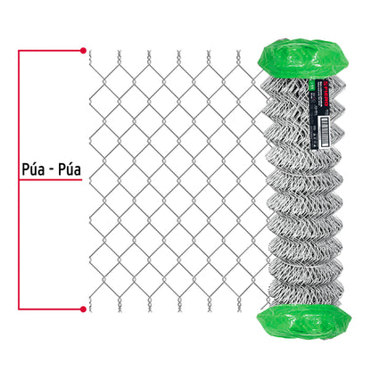 Rollo 20 m x 2 m malla ciclónica calibre 11 abertura 55 mm MACI-1554 42936 MM0