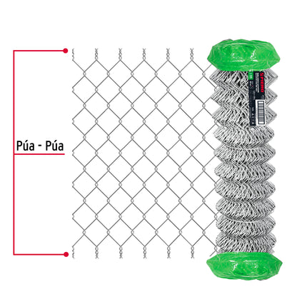 Rollo 20 m x 1.5 m malla ciclónica calibre 11 abertura 63 mm MACI-1632 42939 MM0