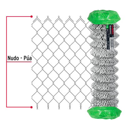 Rollo 20m x 1.25 m malla ciclónica calibre 11 abertura 69 mm MACI-1691 42943 MM0