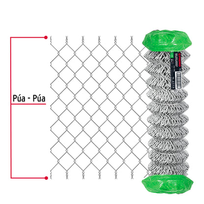 Rollo 20m x 1.75 m malla ciclónica calibre 11 abertura 69 mm MACI-1693 42945 MM0